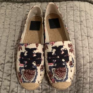 Tory Burch floral espadrilles 8.5